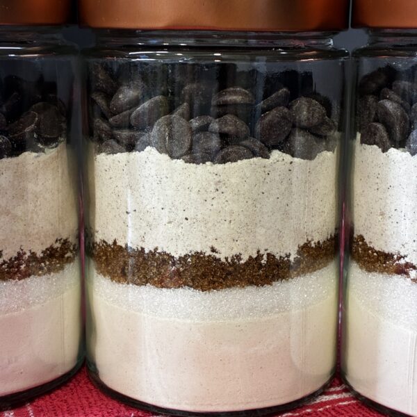 Pontsiku küpsisesegu purgis - šokolaaditükkidega